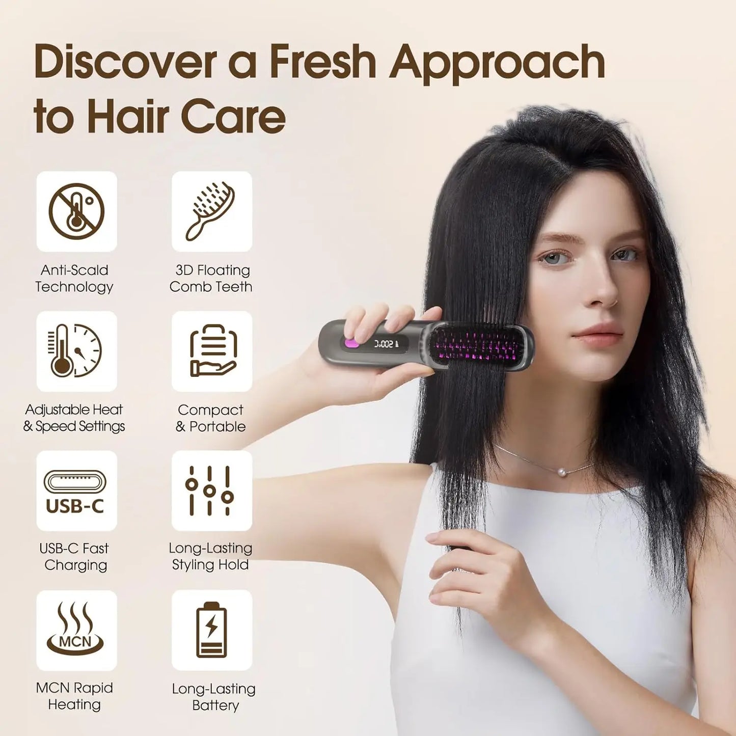 Wellnesfy™ Ionic Hair Straightening Brush