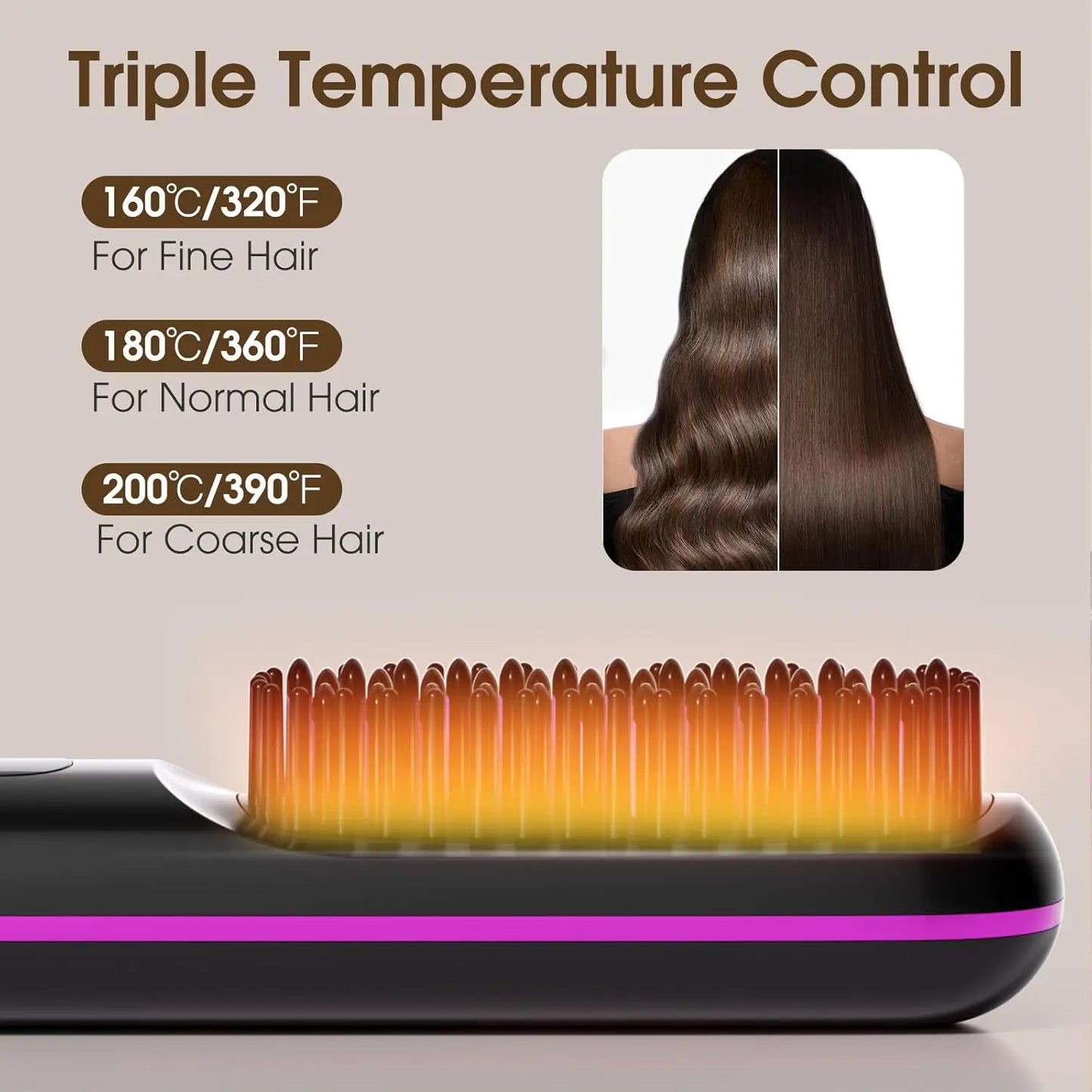 Wellnesfy™ Ionic Hair Straightening Brush